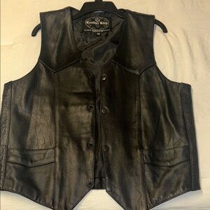 Black Leather Vest